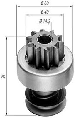 MAGNETI MARELLI Hammastrummel,starter 940113020028